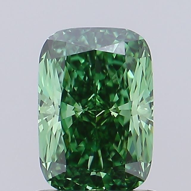 1.01 CT Fancy Vivid Green CUSHION MODIFIED
