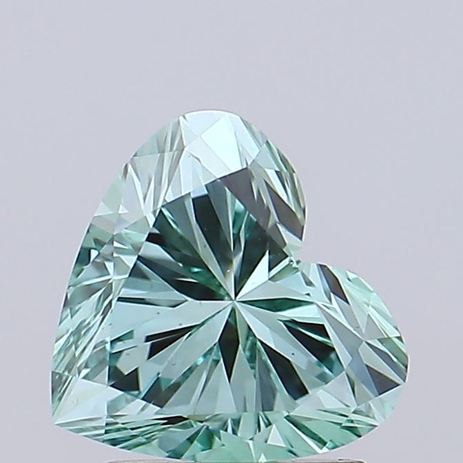 1.5 CT Fancy Vivid Green HEART