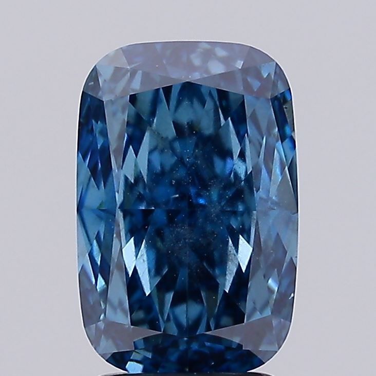 3.03 CT Fancy Vivid Blue CUSHION MODIFIED