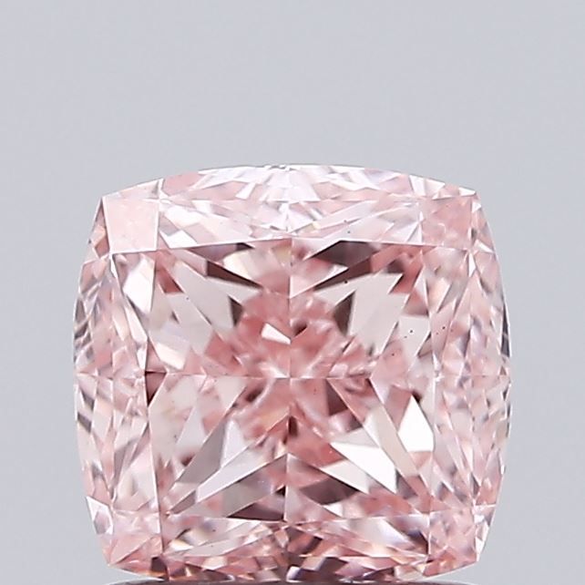 1.55 CT Fancy Vivid Pink CUSHION MODIFIED