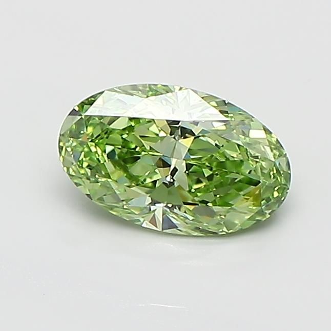 0.6 CT Fancy Vivid Green OVAL