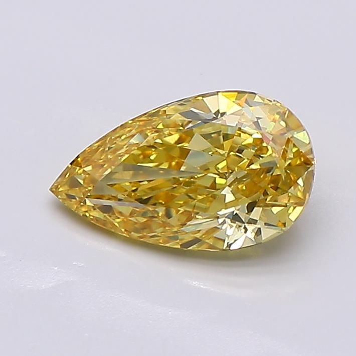 1.07 CT Fancy Vivid Yellow PEAR