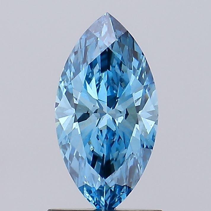 0.98 CT Fancy Vivid Blue MARQUISE