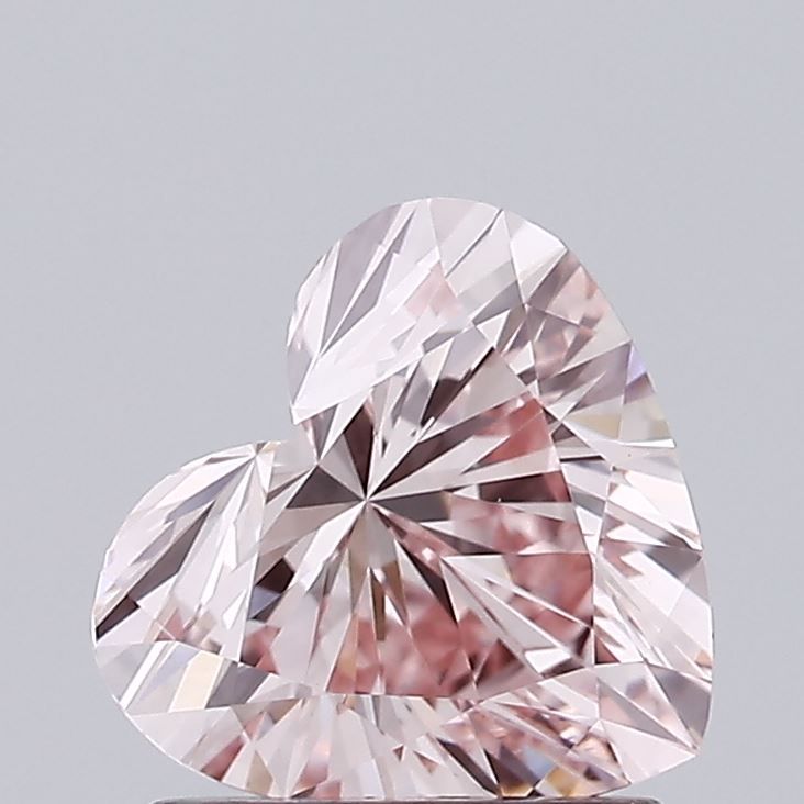 1.1 CT Fancy Brownish Pink HEART