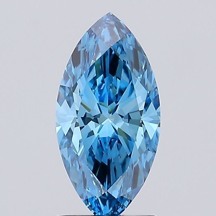 1.46 CT Fancy Vivid Blue MARQUISE