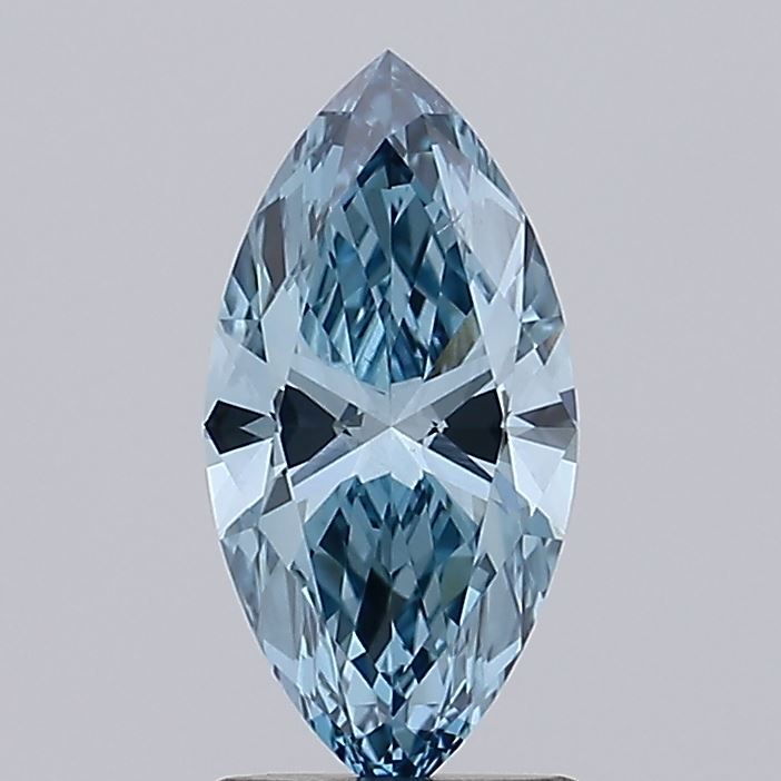 1.47 CT Fancy Vivid Greenish Blue MARQUISE