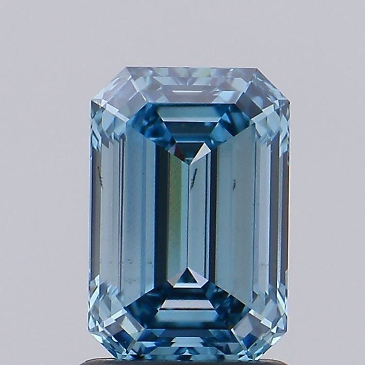 1.53 CT Fancy Intense Greenish Blue EMERALD