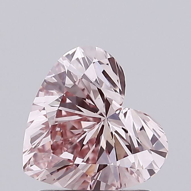 1.15 CT Fancy Brown Pink HEART
