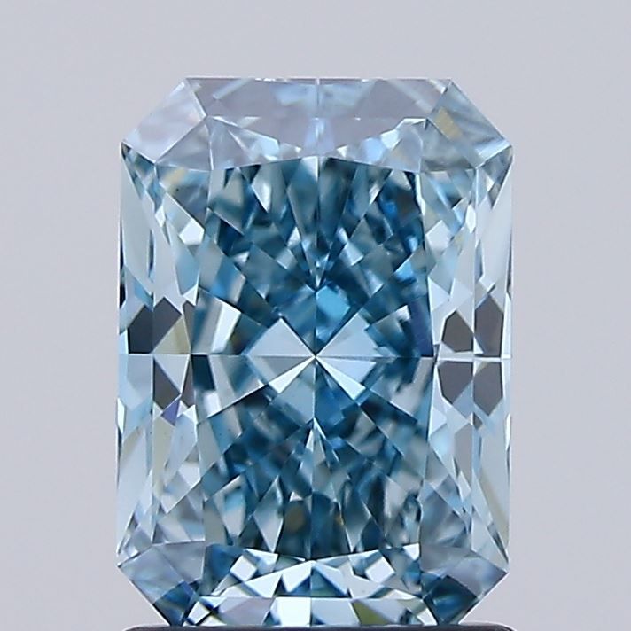 1.58 CT Fancy Vivid Greenish Blue RADIANT