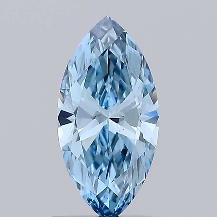 0.91 CT Fancy Vivid Blue MARQUISE