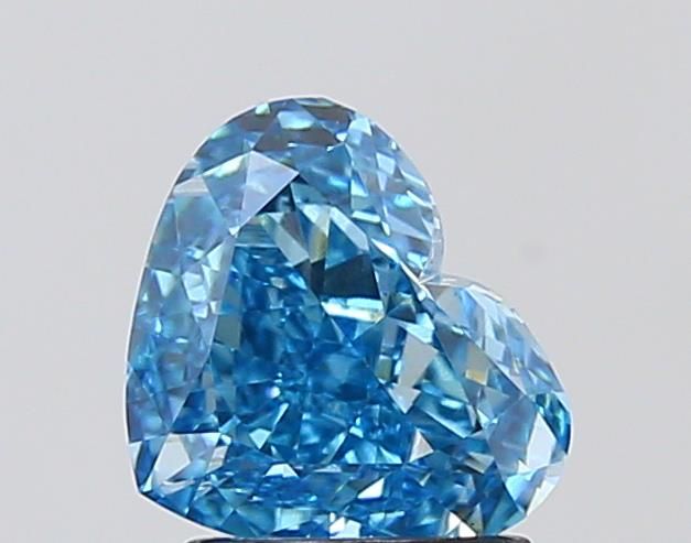 1.73 CT Fancy Vivid Blue HEART