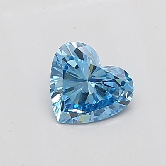 0.54 CT Fancy Vivid Blue HEART