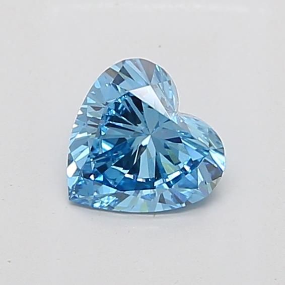 0.73 CT Fancy Vivid Blue HEART