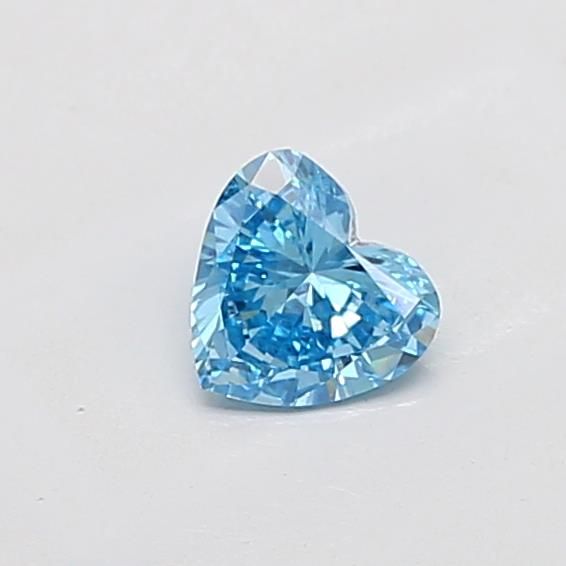 0.52 CT Fancy Vivid Blue HEART