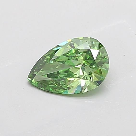 0.74 CT Fancy Vivid Green PEAR