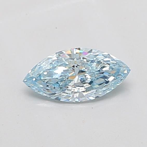0.51 CT Fancy Intense Blue MARQUISE