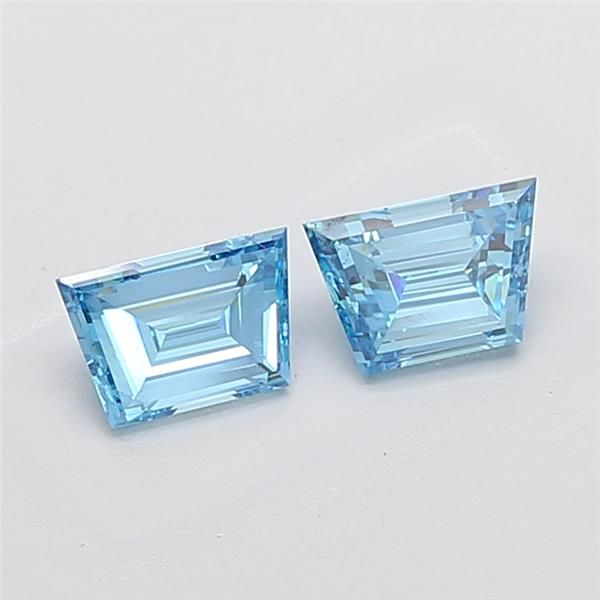 0.75 CT Fancy Vivid Blue TRAPEZOID