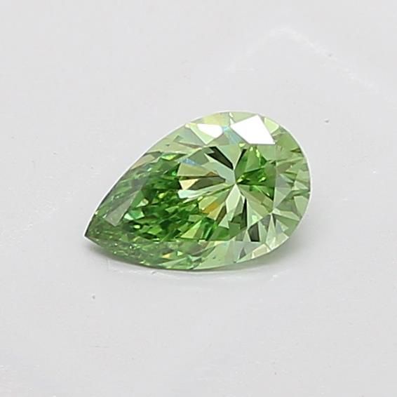 0.65 CT Fancy Vivid Green PEAR