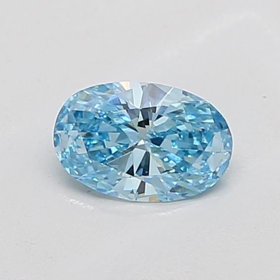 0.56 CT Fancy Vivid Blue OVAL