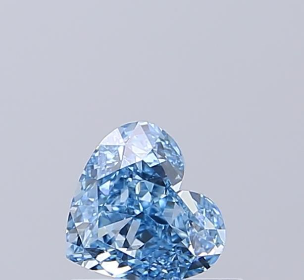 0.72 CT Fancy Vivid Blue HEART