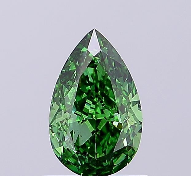 1.04 CT Fancy Vivid Green PEAR