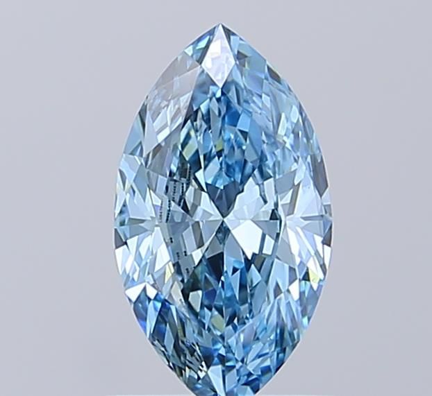 1.02 CT Fancy Vivid Blue MARQUISE