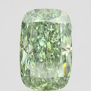 2.09 CT Fancy Vivid Green CUSHION MODIFIED