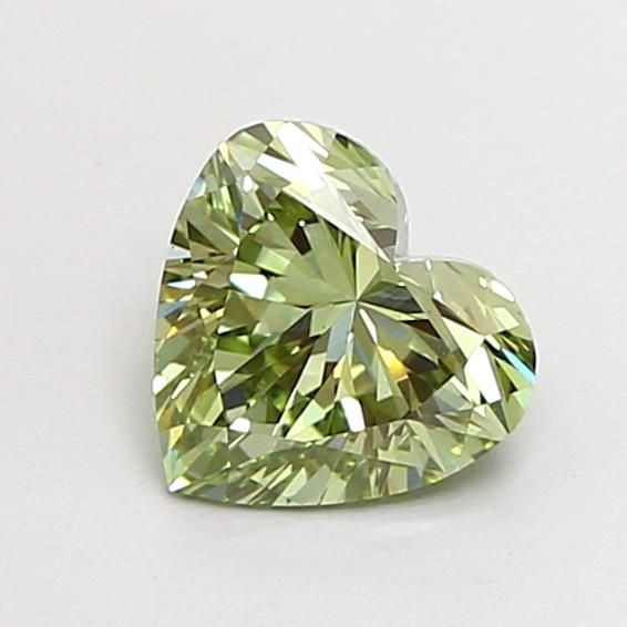 0.54 CT Fancy Vivid Green HEART