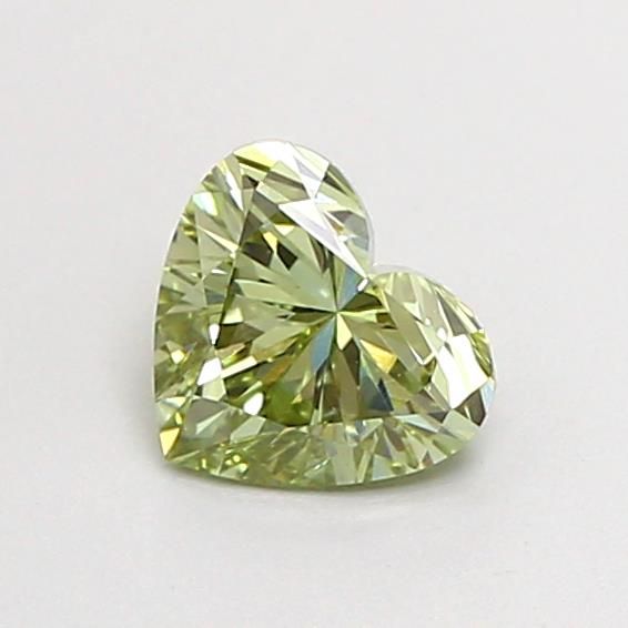 0.53 CT Fancy Vivid Green HEART