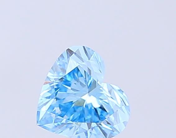 0.54 CT Fancy Vivid Blue HEART