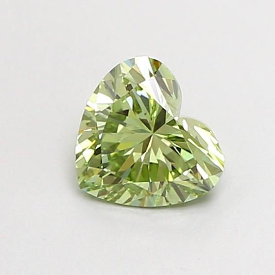 0.5 CT Fancy Vivid Green HEART