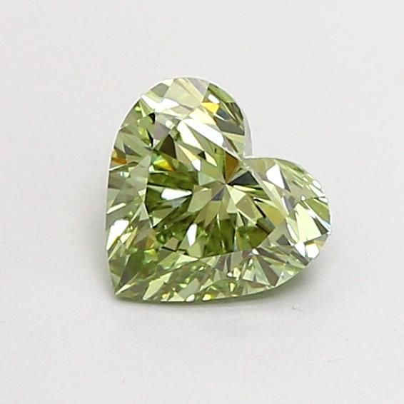 0.57 CT Fancy Vivid Green HEART