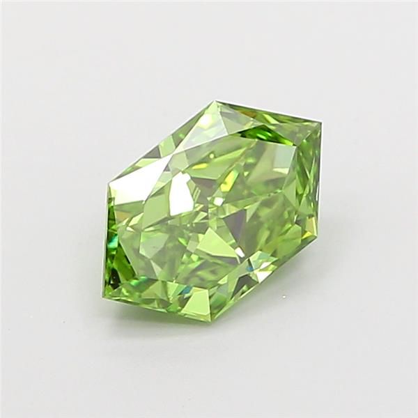 1.01 CT Fancy Vivid Green HEXAGONAL