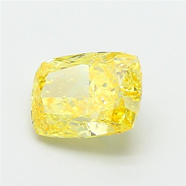 1.59 CT Fancy Vivid Yellow CUSHION MODIFIED