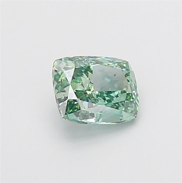 1.02 CT Fancy Vivid Green CUSHION MODIFIED
