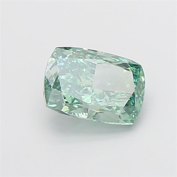 1.53 CT Fancy Vivid Green CUSHION MODIFIED