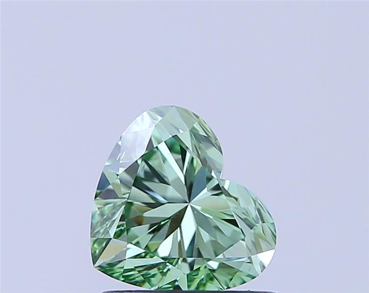 1.0 CT Fancy Vivid Green HEART