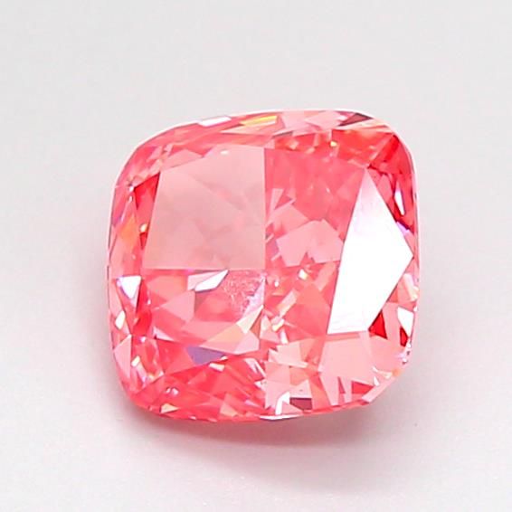 1.07 CT Fancy Vivid Pink CUSHION MODIFIED
