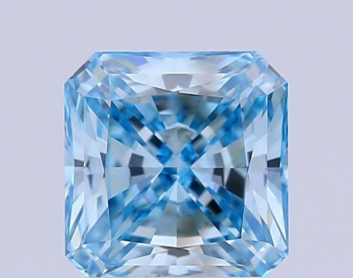 1.5 CT Fancy Vivid Blue SQUARE RADIANT