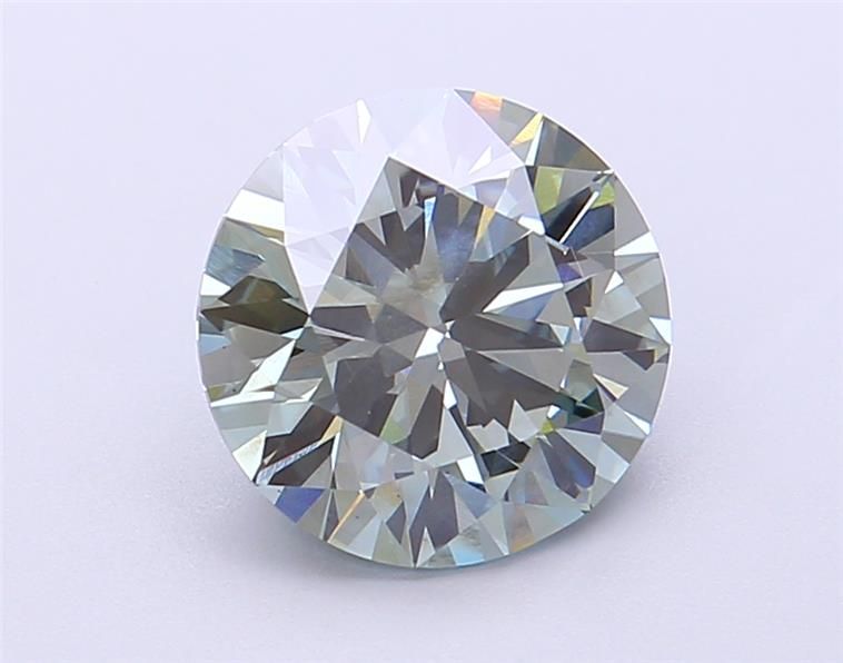 2.61 CT Fancy Intense Blue Green ROUND