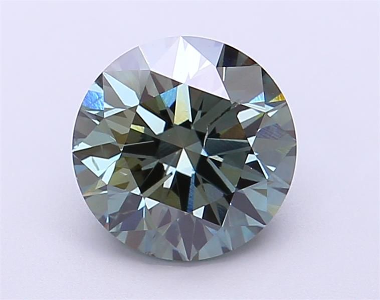 2.02 CT Fancy Intense Green ROUND