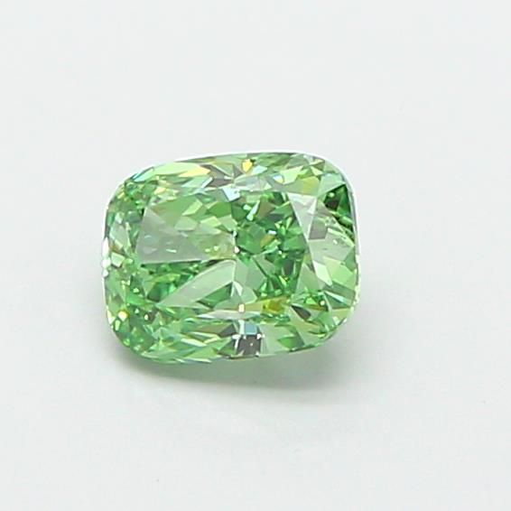 1.0 CT Fancy Vivid Green CUSHION MODIFIED