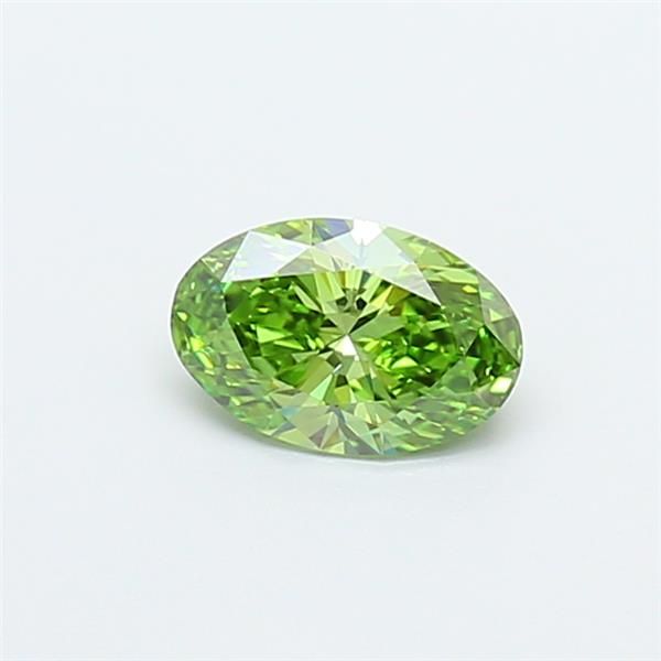 0.53 CT Fancy Vivid Green OVAL