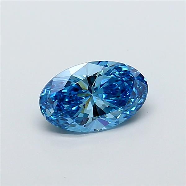 1.51 CT Fancy Vivid Blue OVAL