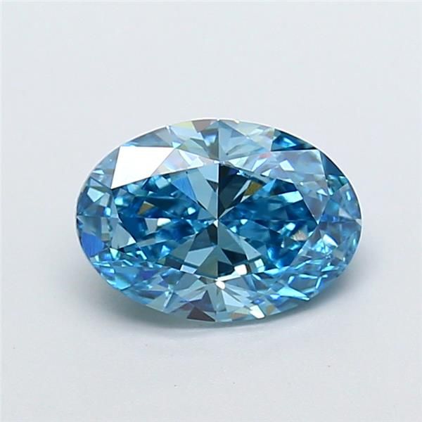 1.5 CT Fancy Vivid Blue OVAL