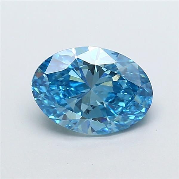 1.66 CT Fancy Vivid Blue OVAL