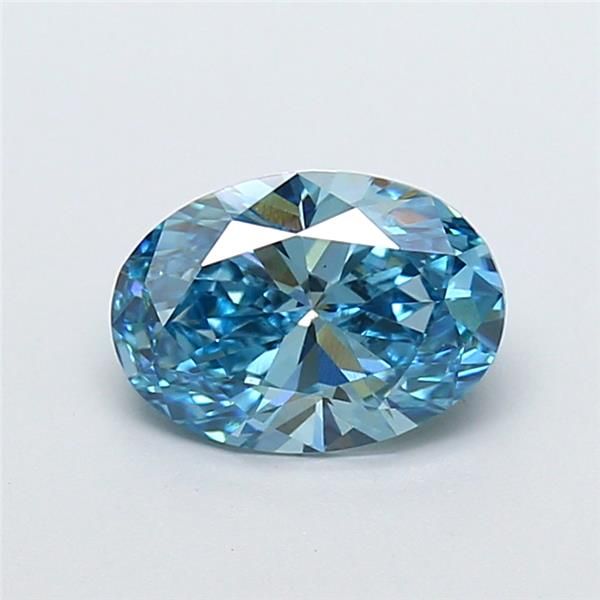 1.5 CT Fancy Vivid Blue OVAL