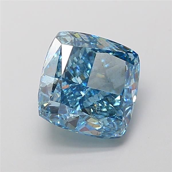 3.06 CT Fancy Vivid Blue CUSHION MODIFIED