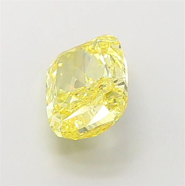1.38 CT Fancy Vivid Yellow CUSHION