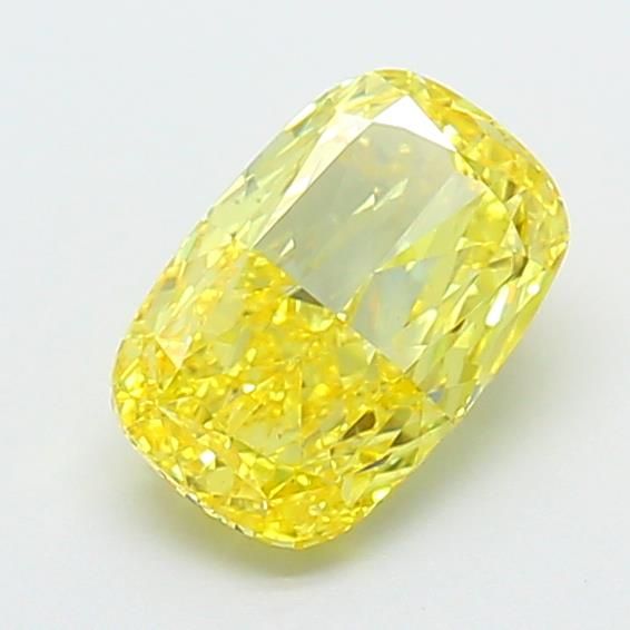 1.44 CT Fancy Vivid Yellow CUSHION MODIFIED